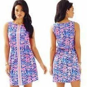 LILLY PULITZER WINDWARD DRESS IRIS BLUE WERK IT MARLOW SIZE XL EUC